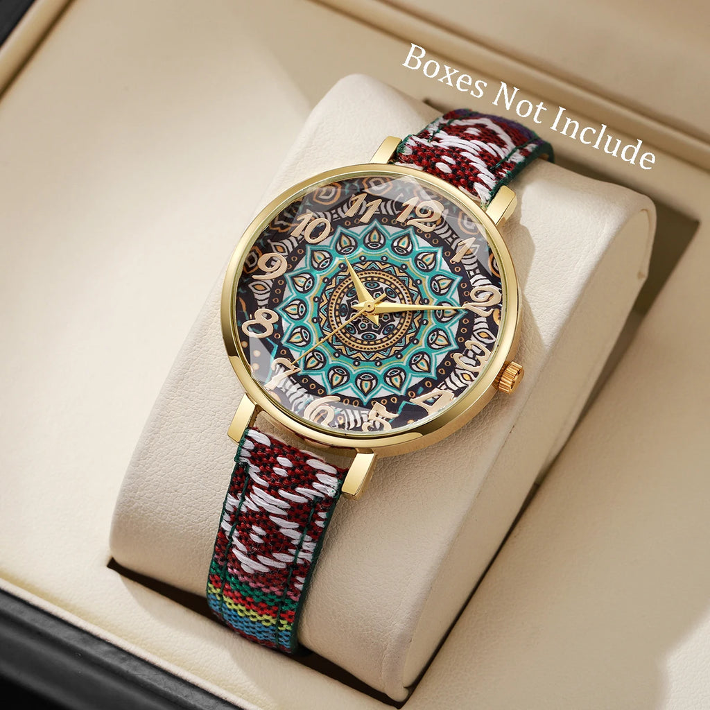 Fashion Women Leather Strap Quartz Wristwatch