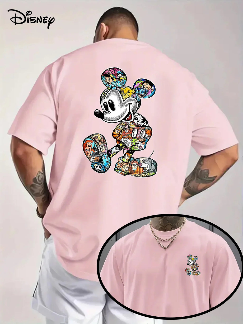 Fashion T Shirt Men Disney Mickey Mouse Women Cotton Tee Casual Top Unisex Summer Streetwear