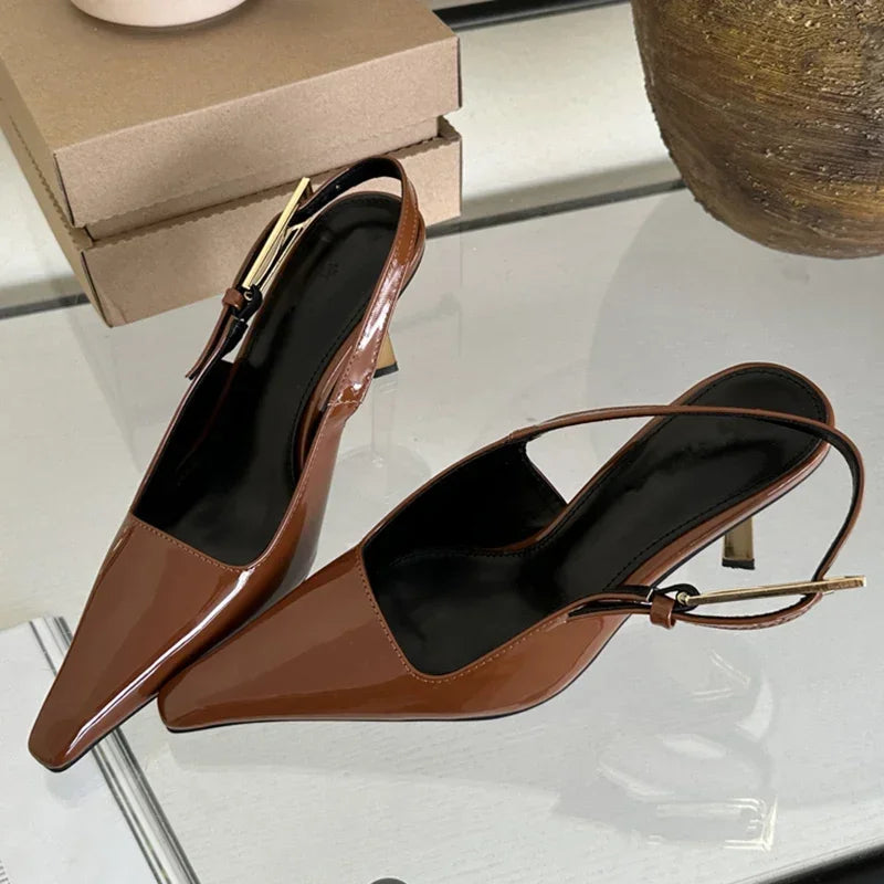 Shallow Slip-On Slingback Sandals Women Pumps