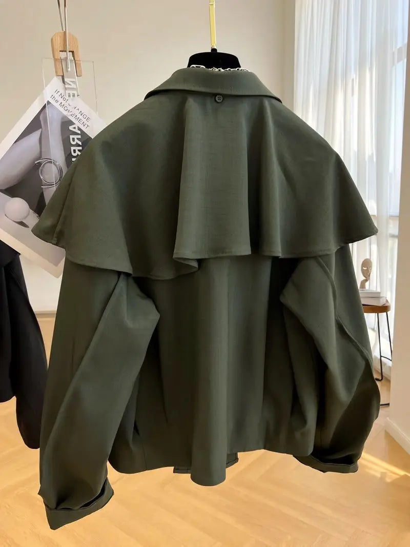 Korean Fashion Cloak Casual Capes Jacket
