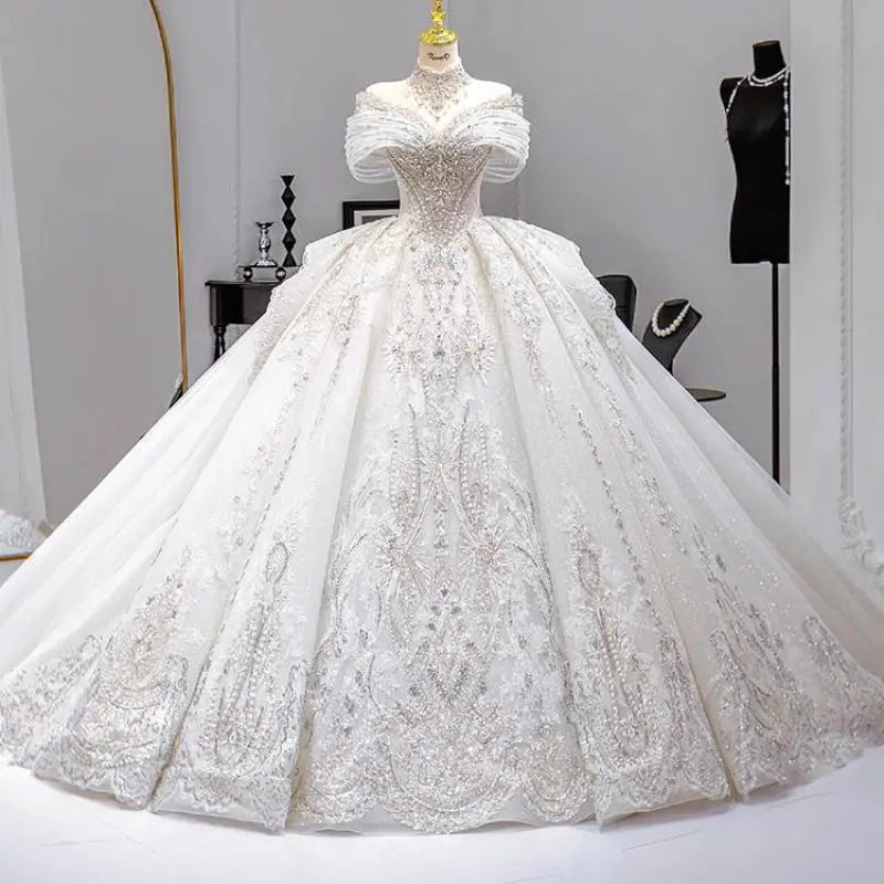 Customized Luxury Dubai Sweetheart Wedding Dresses