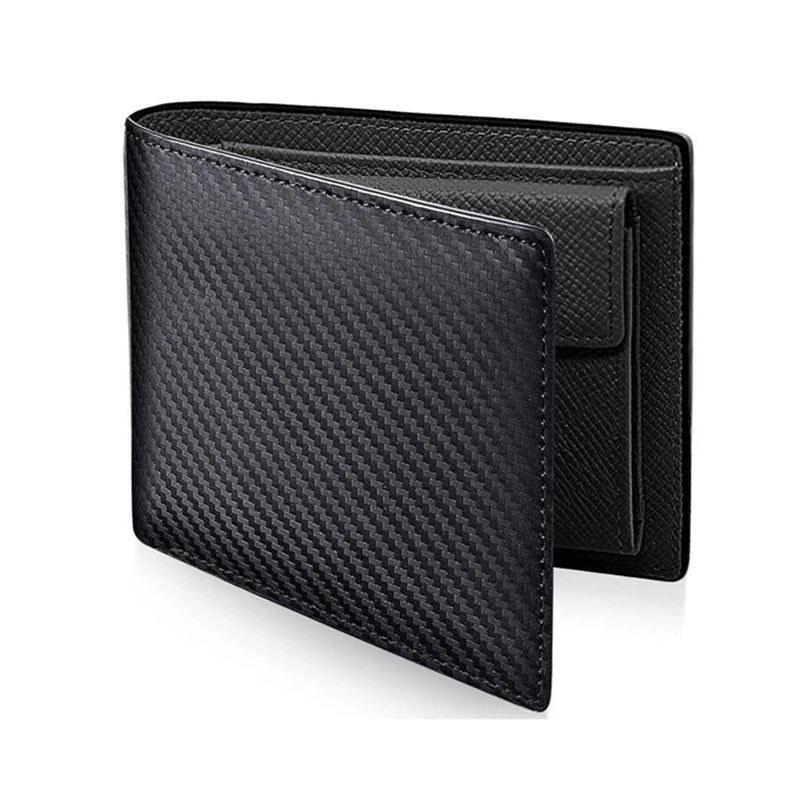 Fashion Carbon Fiber Men's Leather Wallet