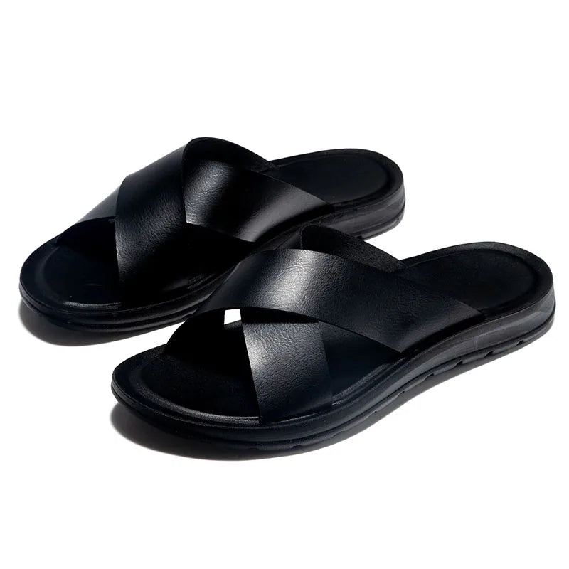 Italian PU Leather Slippers
