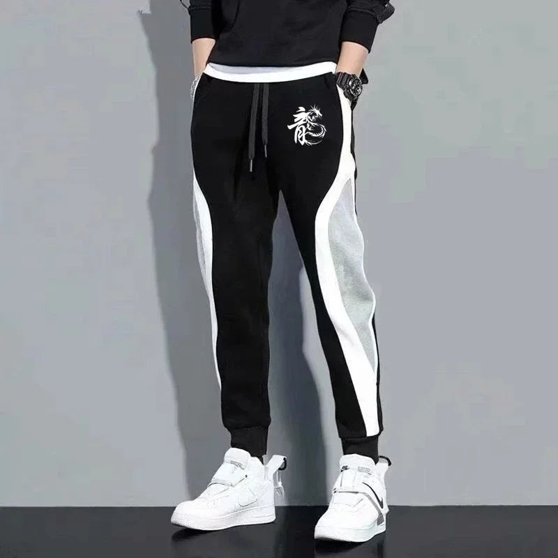 Dragon Print Casual  Pants