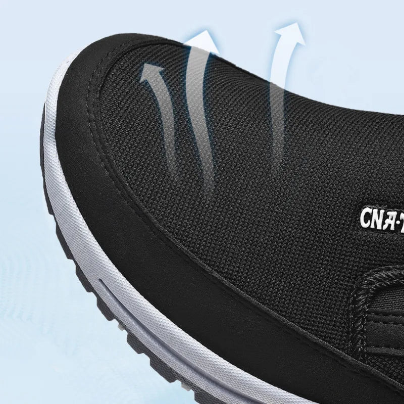 Men's Casual Loafers Elderly Mesh Breathable Casual Shoes