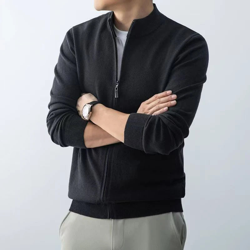 Animal Game Men's Zipper Cardigan Sweater Slim Fit Sweaters