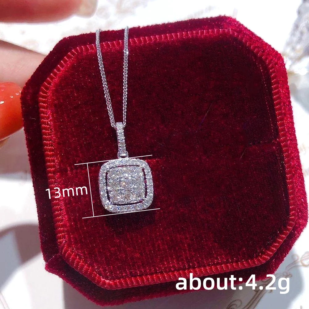 Exquisite Square Shaped Pendant Necklace