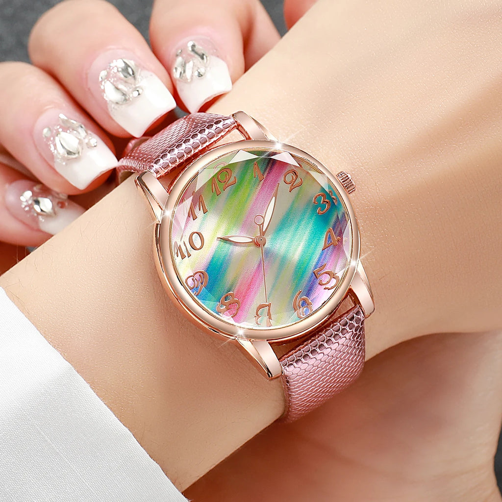 Women Fashion Leather Strap Watch