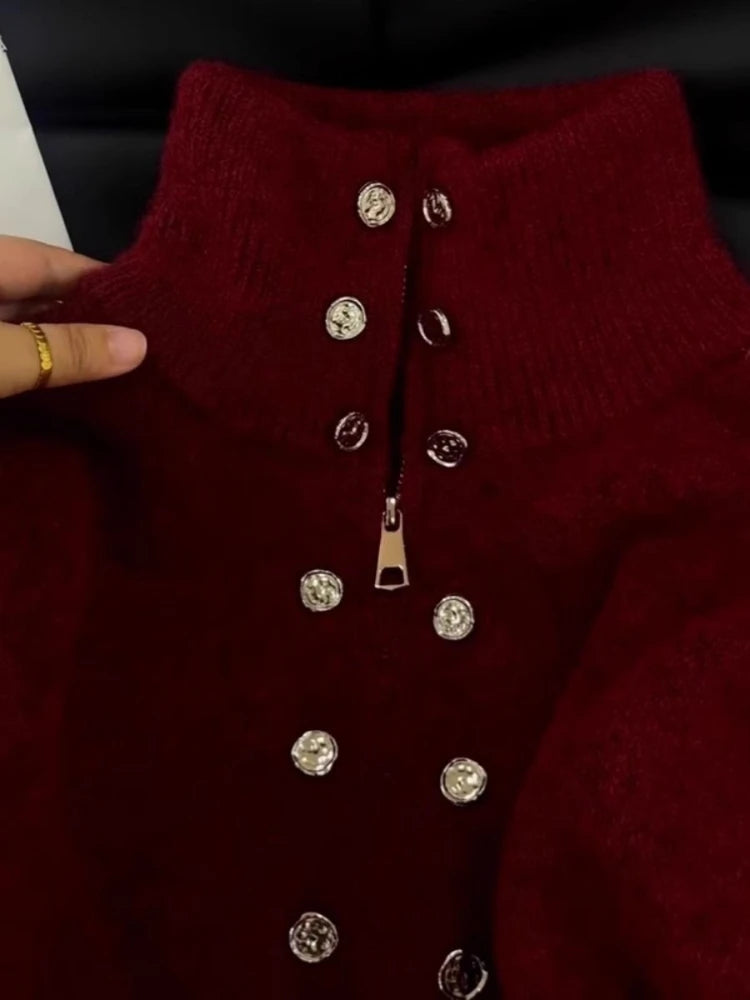 Luxury Fluffy Knitted Cardigan Sweater