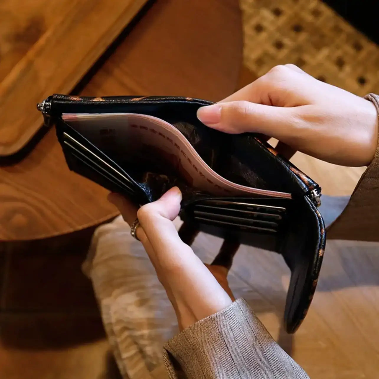 New Short Women's Wallet Coin Pocket Leopard Pattern Women's Wallet