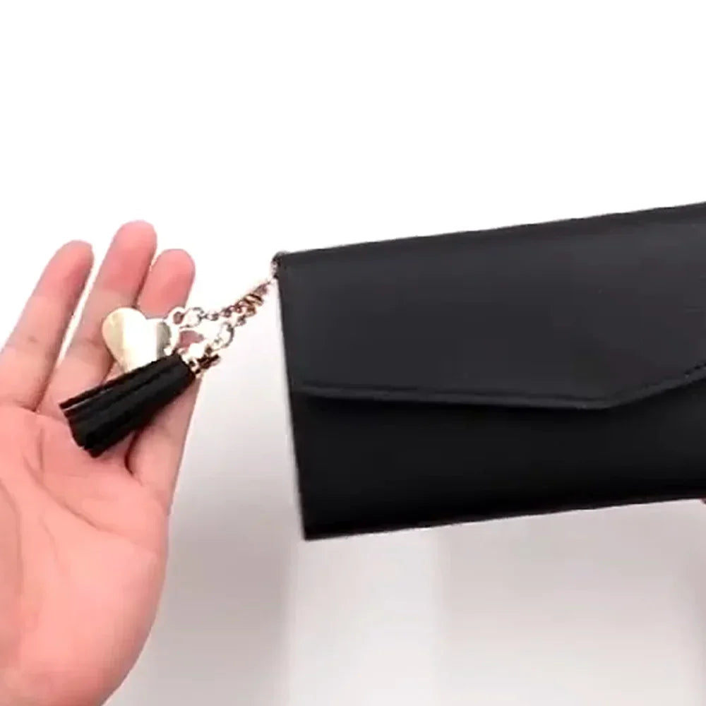 Wallet Black Small Leather Coin Purse Blocking Wallet