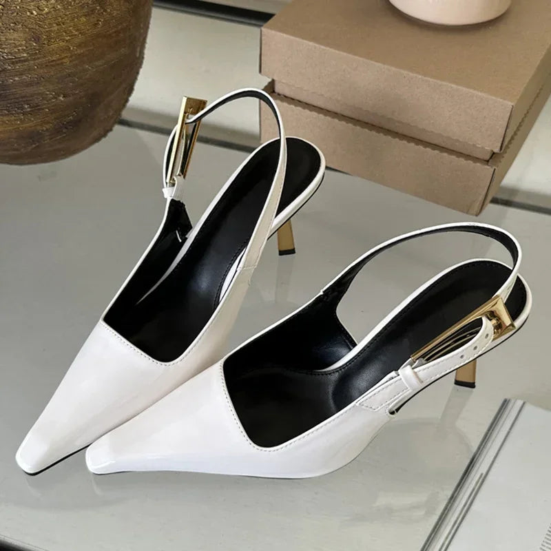 Shallow Slip-On Slingback Sandals Women Pumps