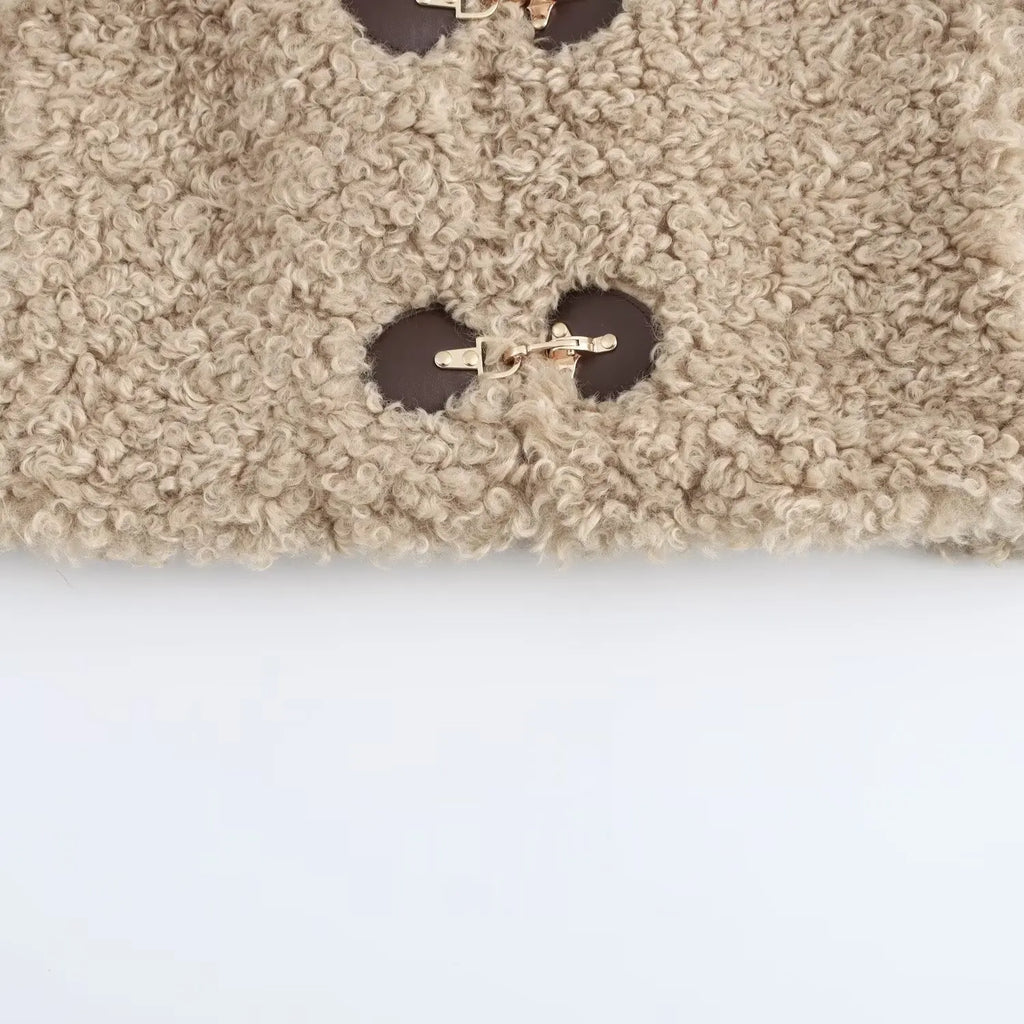 Women's Versatile Rope Buckle Solid Color Winter New Style Coat