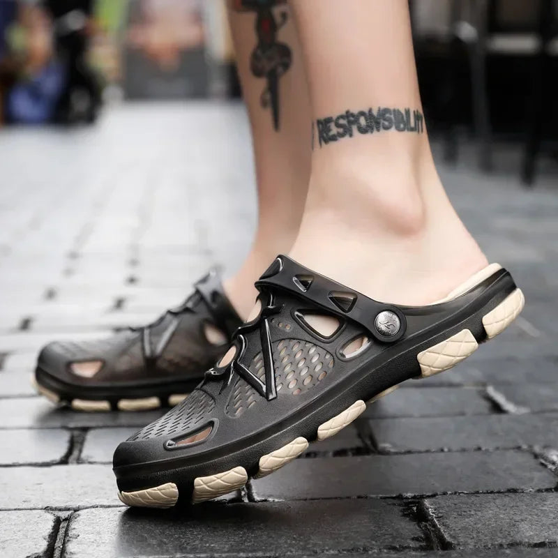 Summer Breathable Vented Shoes Men's Outdoor Beach Slippers