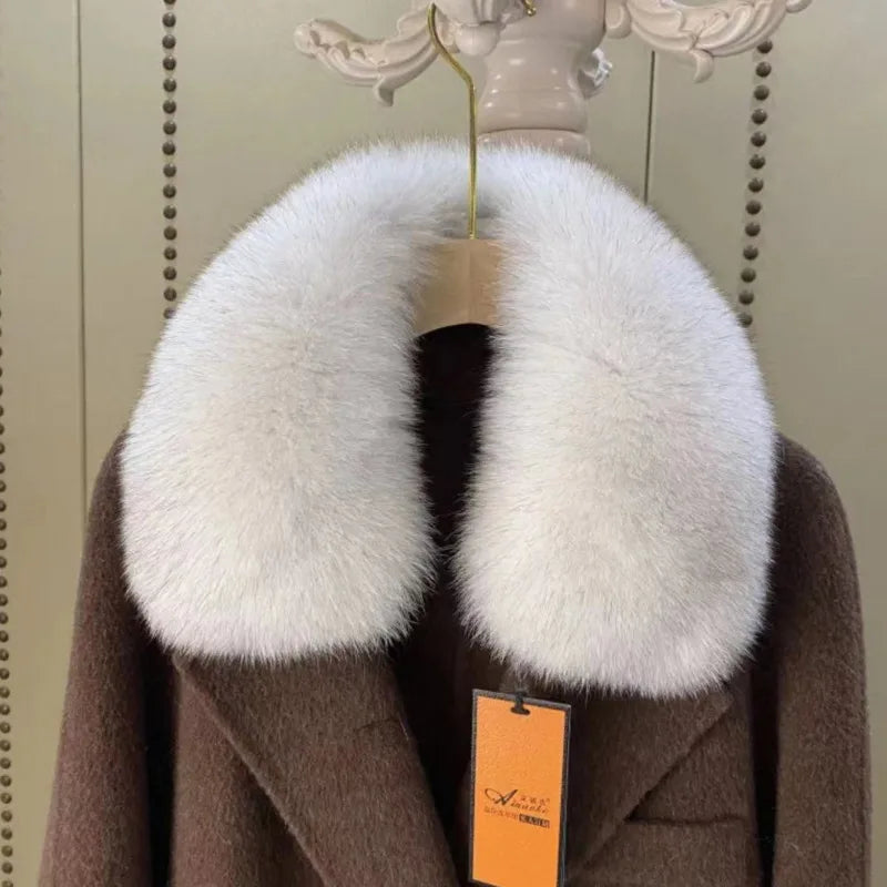 Real Fox Fur Collar For Woman Winter Warm Genuine Fur Scarf