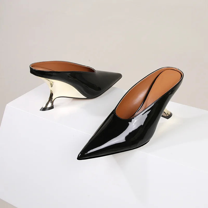 Platform Wedges High Heels Mule Women Slipper Pumps
