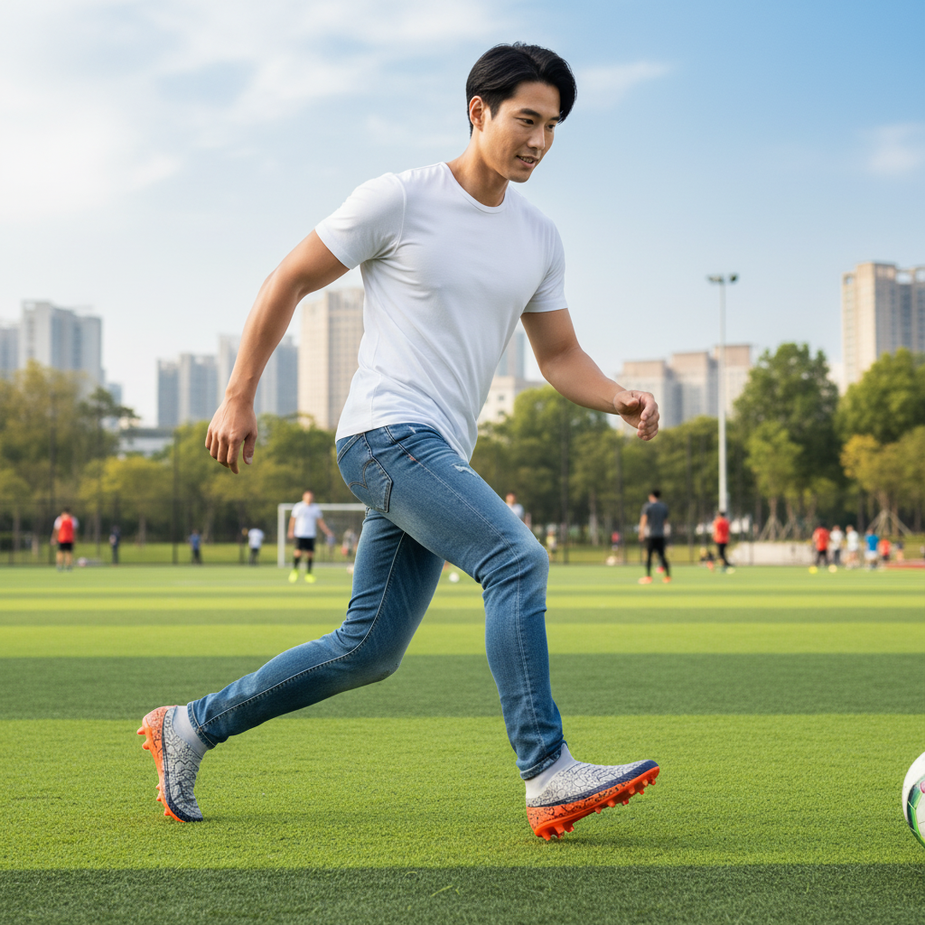 Soccer Men's High Top Youth Student Training Shoes