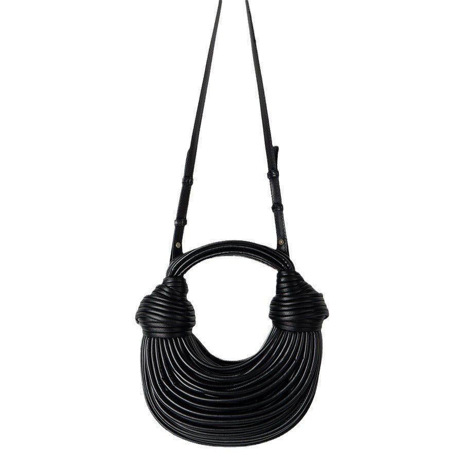 Glossy Woven Noodles Handbag