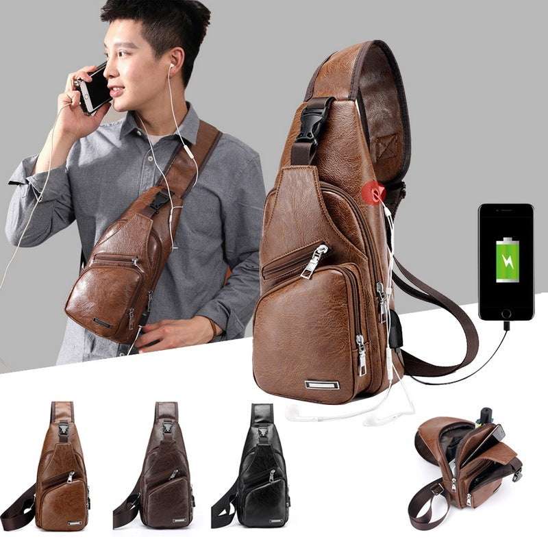 Men USB Charging Bag Men