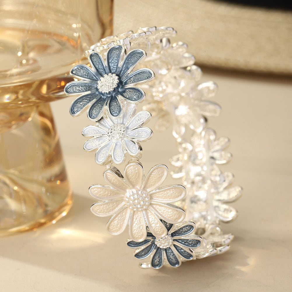 Zinc Alloy Oil Dripping Color Elastic String Bracelet Advanced