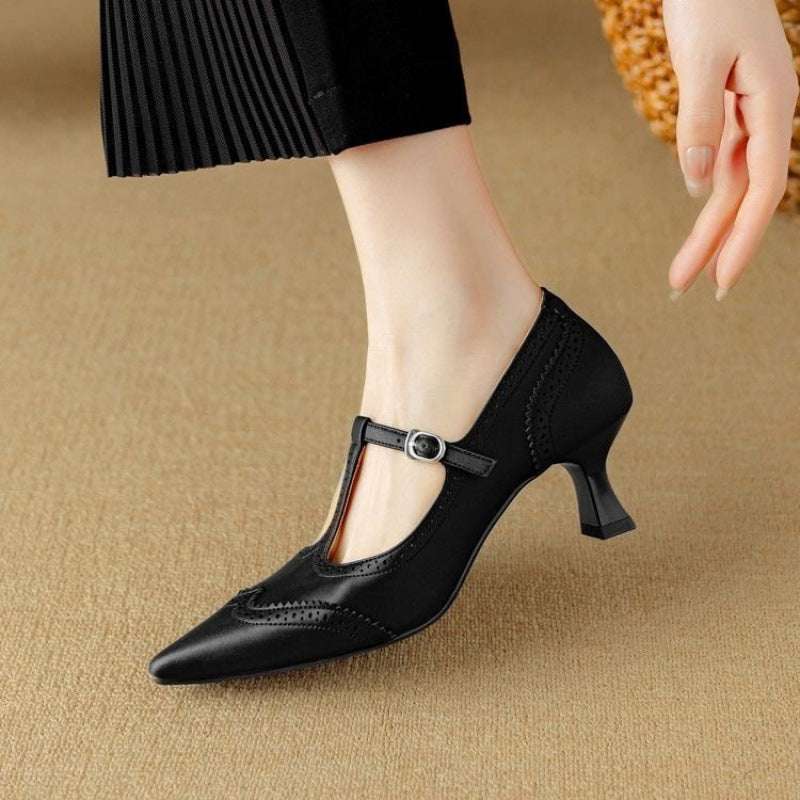 Women's French-style Vintage Engraving Stiletto Heel High Heels