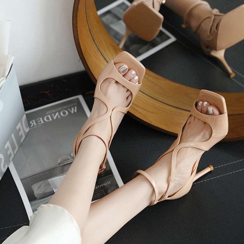 Nude High Heels Summer New French Sexy Not Tired Feet