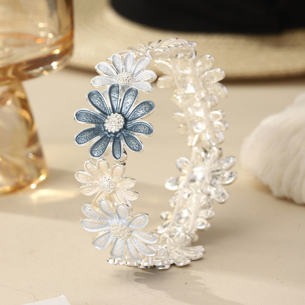 Zinc Alloy Oil Dripping Color Elastic String Bracelet Advanced