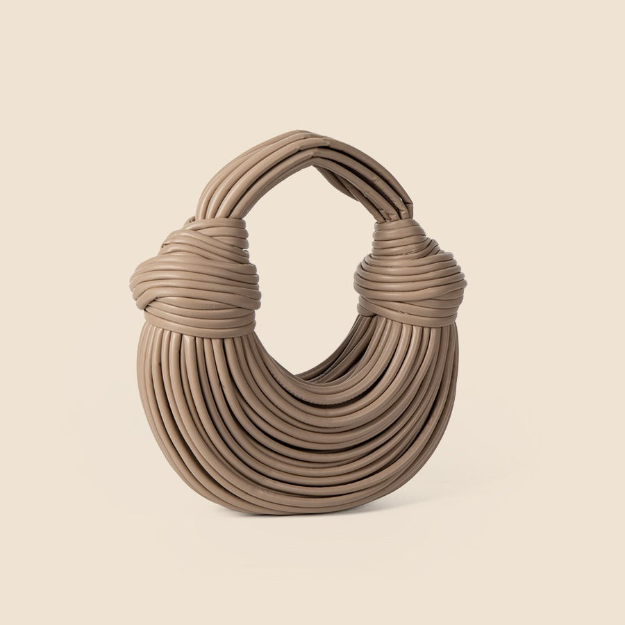 Glossy Woven Noodles Handbag